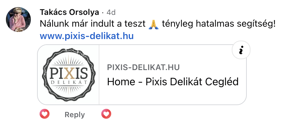 Takács Orsolya Facebook-kommentje a Parrot teszteléséről